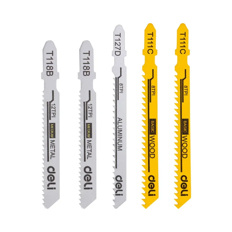 Deli 5 Pcs Jig Saw Blade Set (EDH-QJT005-EH1)- Pack Of 2