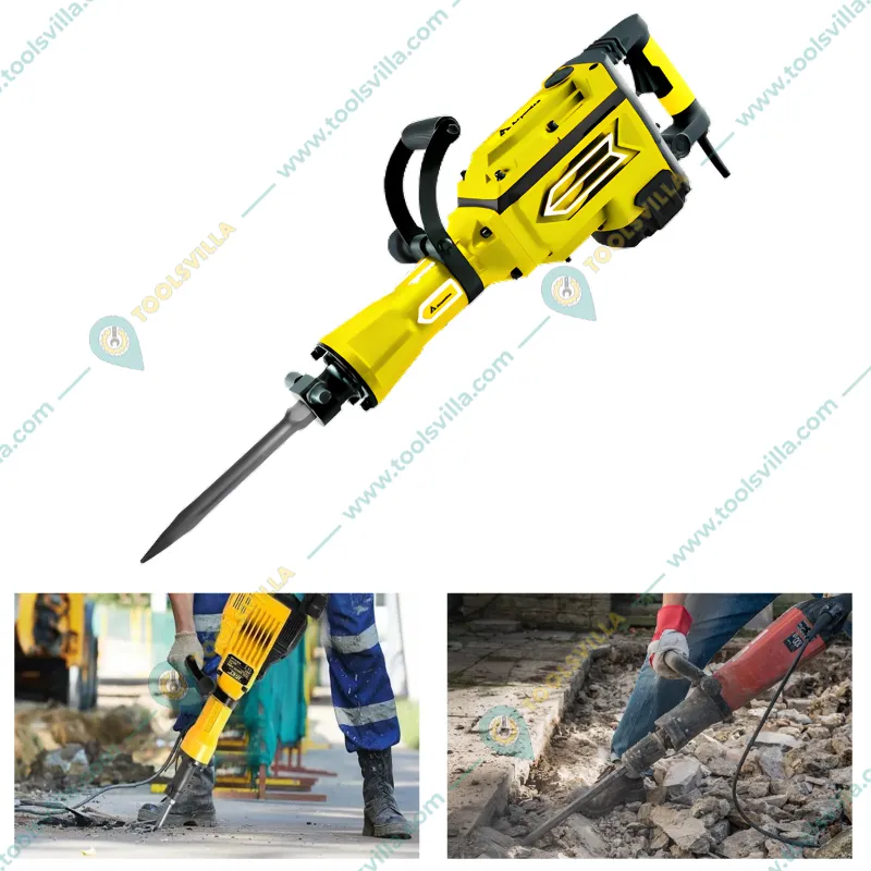 Aryantra 16 kg 1650 W Demolition Hammer, 45 mm Cylinder Dia. (AY-DM-65G) by Kisankraft