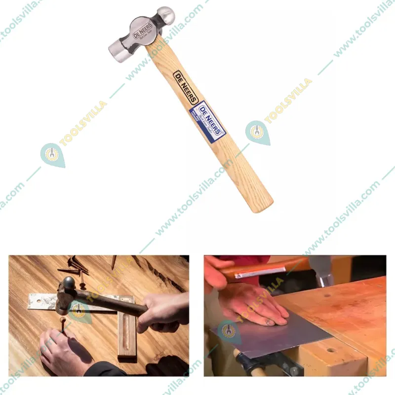 De Neers 500 g Ball Pein/Cross Pein Hammer with Wooden Handle 