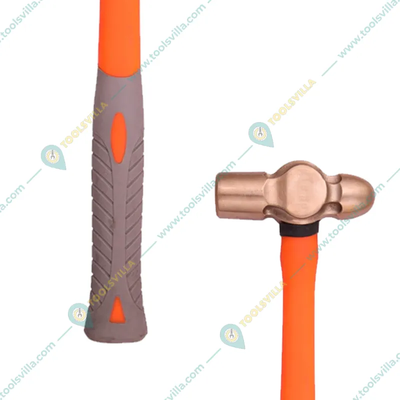 De Neers Hand Tools Combo of 1 mm Figure Punch (0 to 9) And 230 gm Al-Br. Ball Pein Hammer With Handle