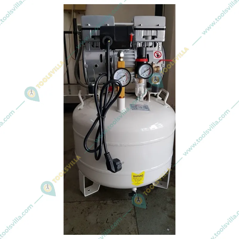 40 Litres Dental Oil Free Sound Less Air Compressor with 1 HP Motor, 8 Bar Max. Pressure and 135 LPM Max. Flow Rate