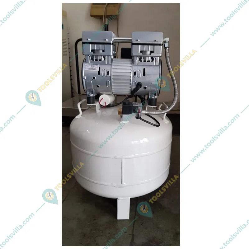 40 Litres Dental Oil Free Sound Less Air Compressor with 1 HP Motor, 8 Bar Max. Pressure and 135 LPM Max. Flow Rate