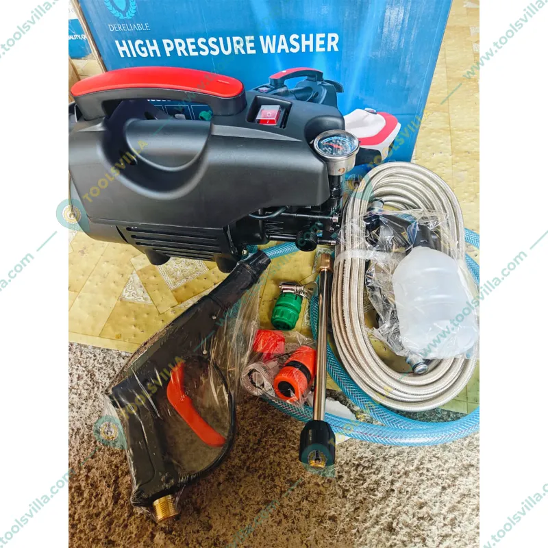 Premium Quality 2200 W 180 Bar High Pressure Car Washer With 10 Meters Hose Pipe and Other Accessories