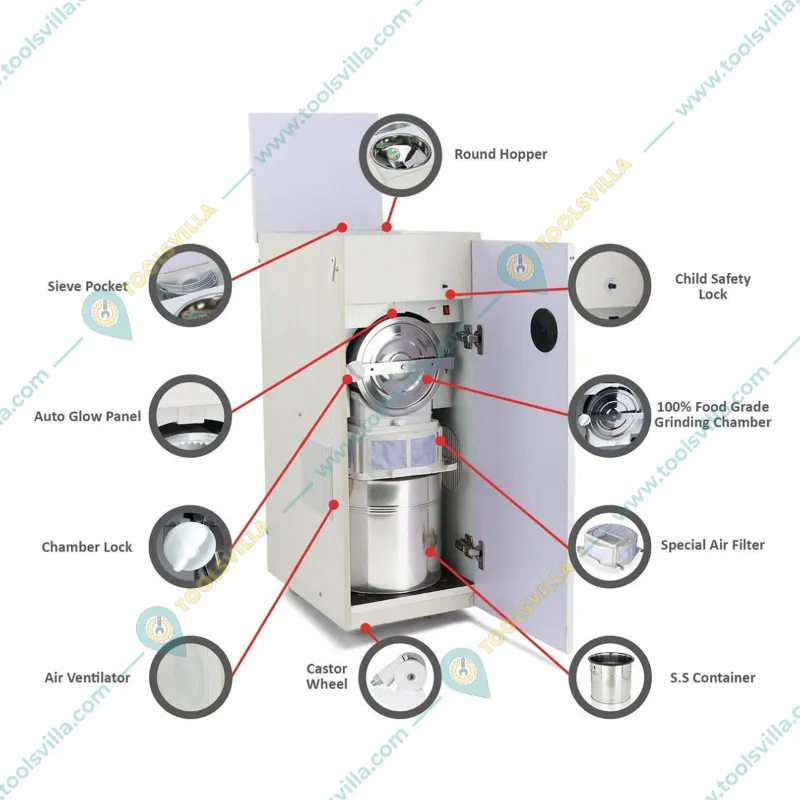 Diamond Automatic Flour Mill/Atta Chakki/Ghar Ghanti 1 HP, 7 kg/hr