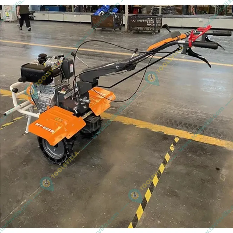 Mitsuyama 685D, 10 HP Diesel Power Tiler With 406 cc KAMA Engine, for Agriculture for Garden & Agriculture, Weeding in All Types of Crops & Gardens
