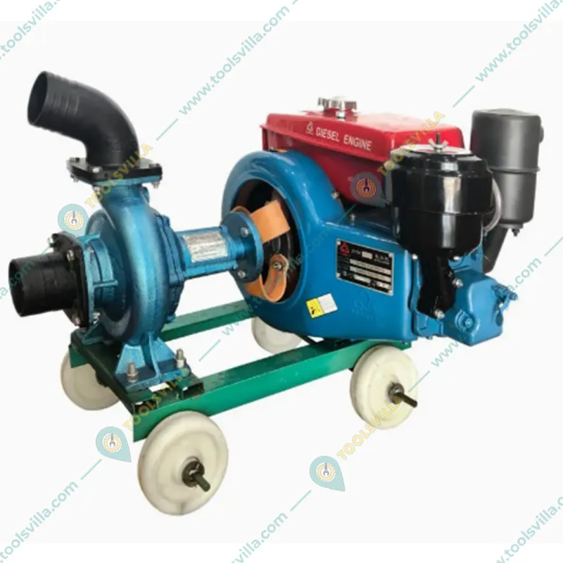 Heavy Duty 3 Inch 4 HP Diesel Engine Water Pump With Trolley