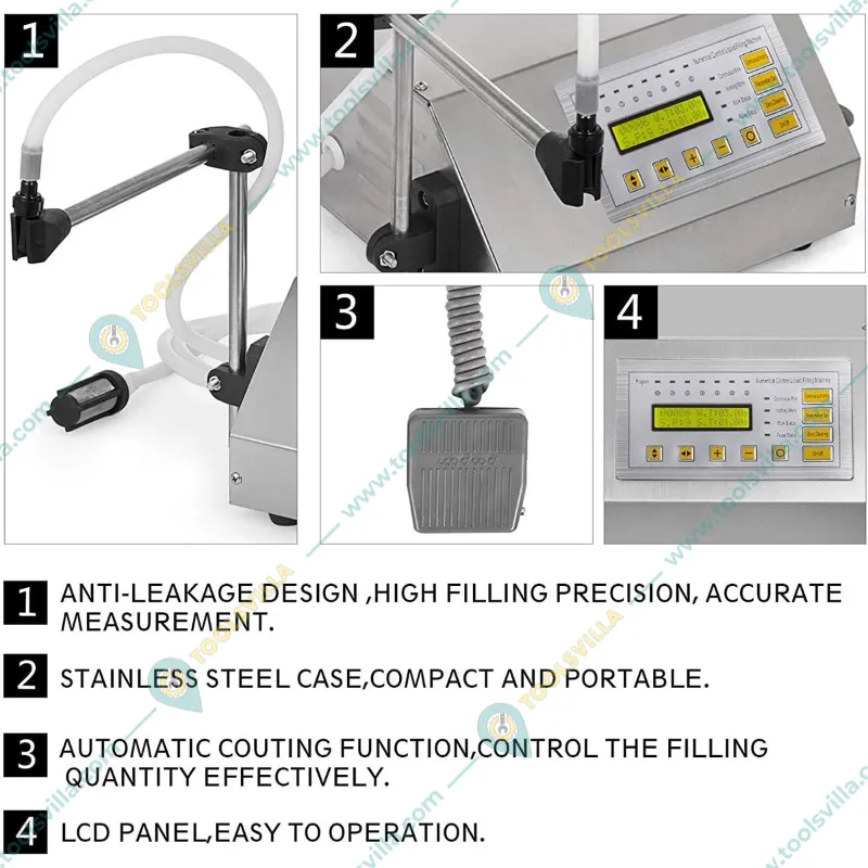 GFK-160 2ml to 3500ml Liquid Filling Machine for Low Viscosity Oil, Milk, Juice Filling Machine