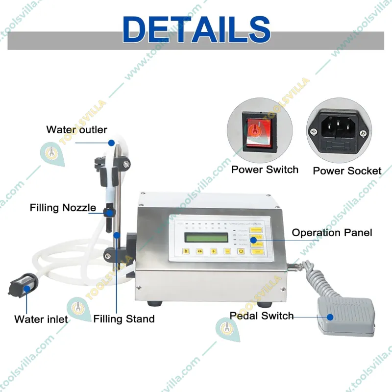 GFK-160 2ml to 3500ml Liquid Filling Machine for Low Viscosity Oil, Milk, Juice Filling Machine