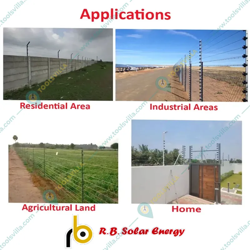 RB Solar 10 KV Digital Model Solar Zatka Machine to Cover 50 Acre Area with Inbuilt Battery Storage