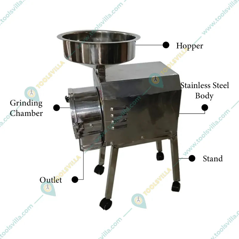 Fully Automatic Stainless Steel Domestic Flour Mill/Atta Chakki With 1 HP Motor & Warranty, 7 Kg/hr