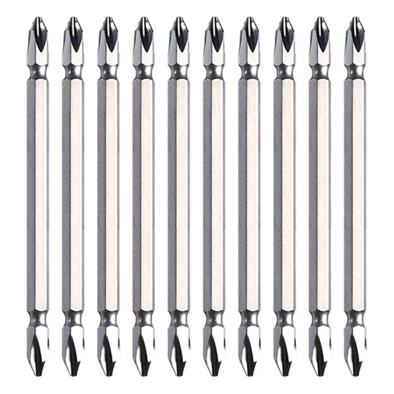 Dongcheng 10 Pcs 100 mm Double Head Philips Screwdriver Bit Set