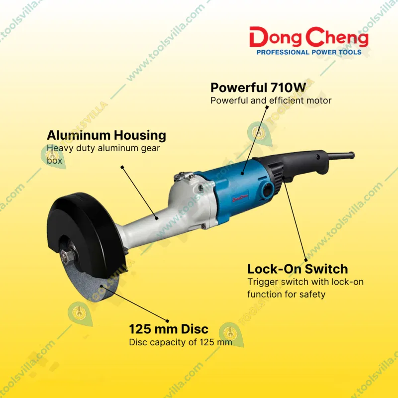 Dongcheng 125mm Straight Grinder, 710W (DSS125B)