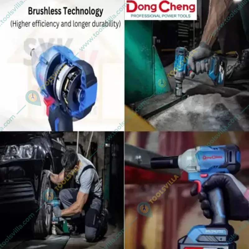 Dongcheng 12.7 mm (1/2") 20V Cordless Impact Wrench with battery, Charger & Accessories (DCPB298)