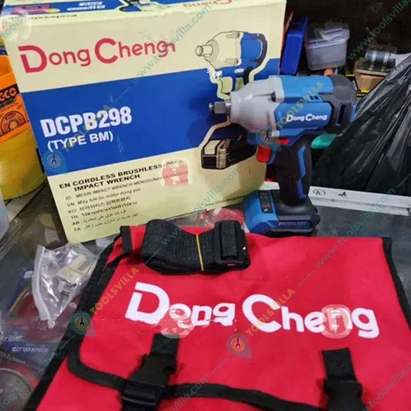 Dongcheng 12.7 mm (1/2") 20V Cordless Impact Wrench with battery, Charger & Accessories (DCPB298)