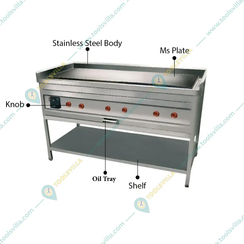 Premium Quality 22x58 Inch Stainless Steel Dosa Bhatti