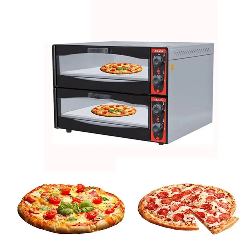 Akasa PO 112 STN DBL 12X12 Inch Stone Base Pizza Oven, 3200W
