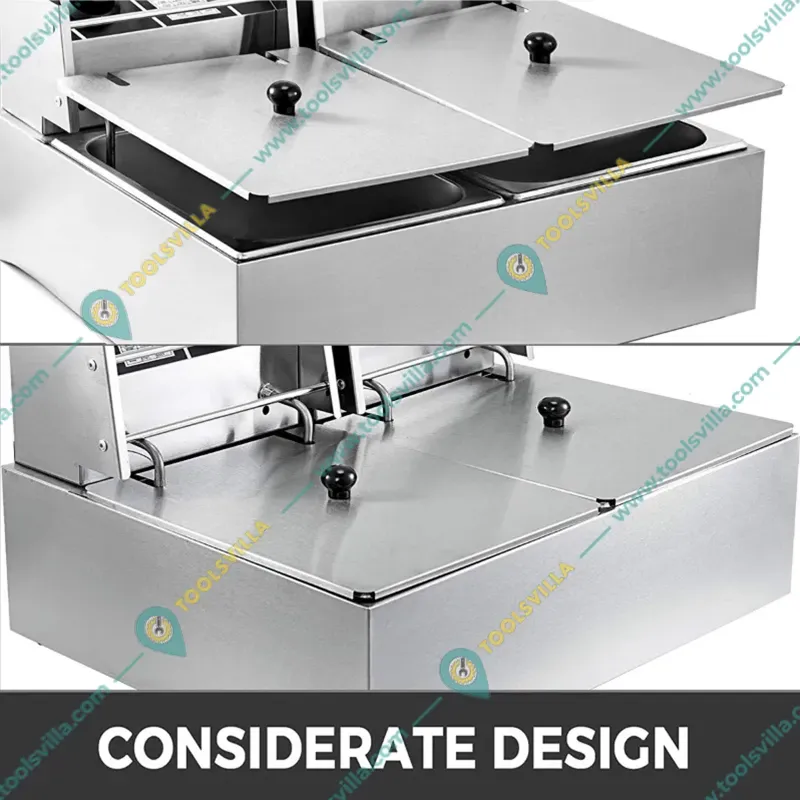 Commercial Stainless Steel Double Deep Fryer 6+6 Litres
