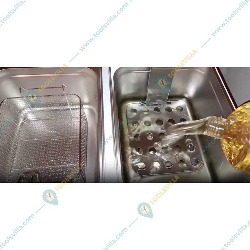 Commercial Stainless Steel Double Deep Fryer 6+6 Litres