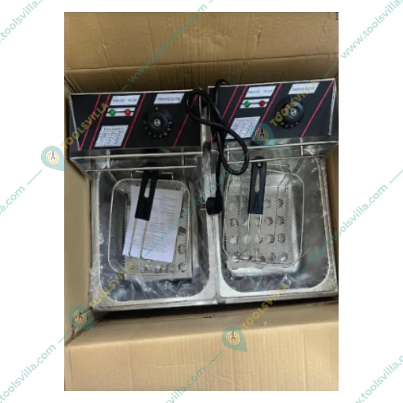 Commercial Stainless Steel Double Deep Fryer 6+6 Litres