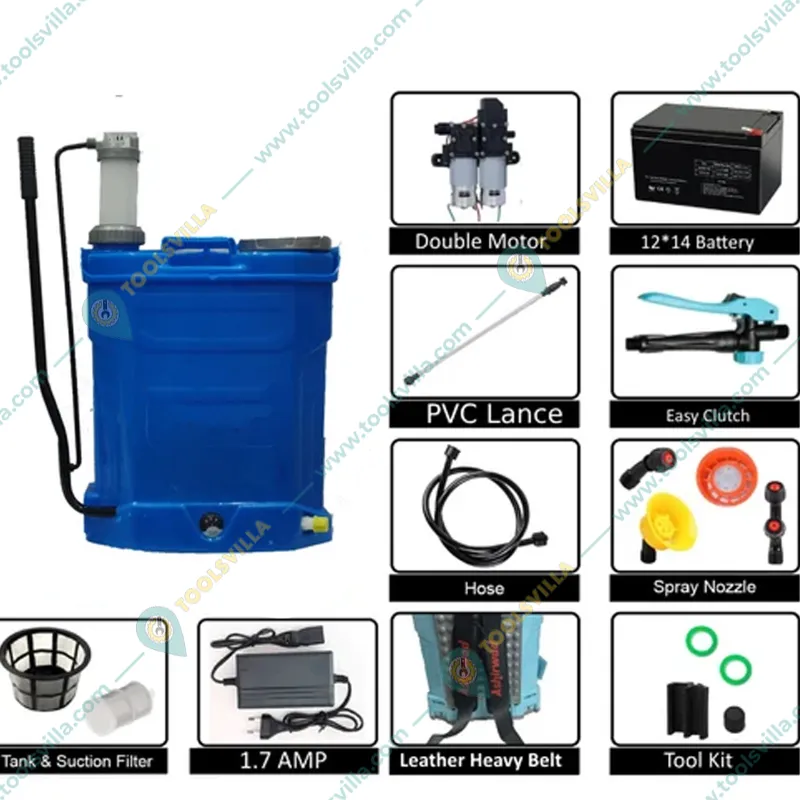 Heavy Duty 12 V 12 Ah 20L Double Motor Battery Sprayer for Agriculture and Garden use
