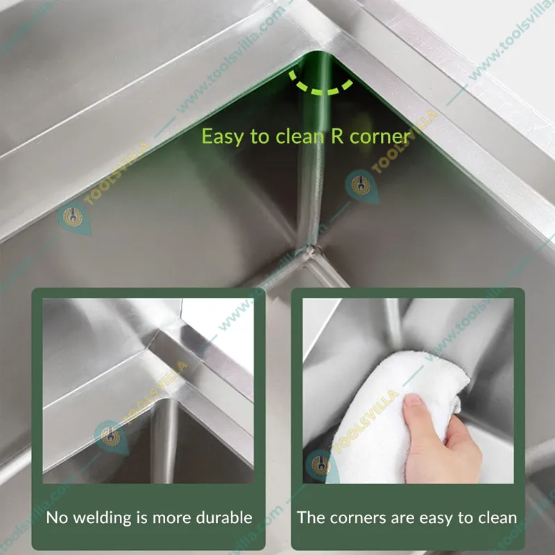 Stainless Steel Double Utility Sink for Commercial Purposes
