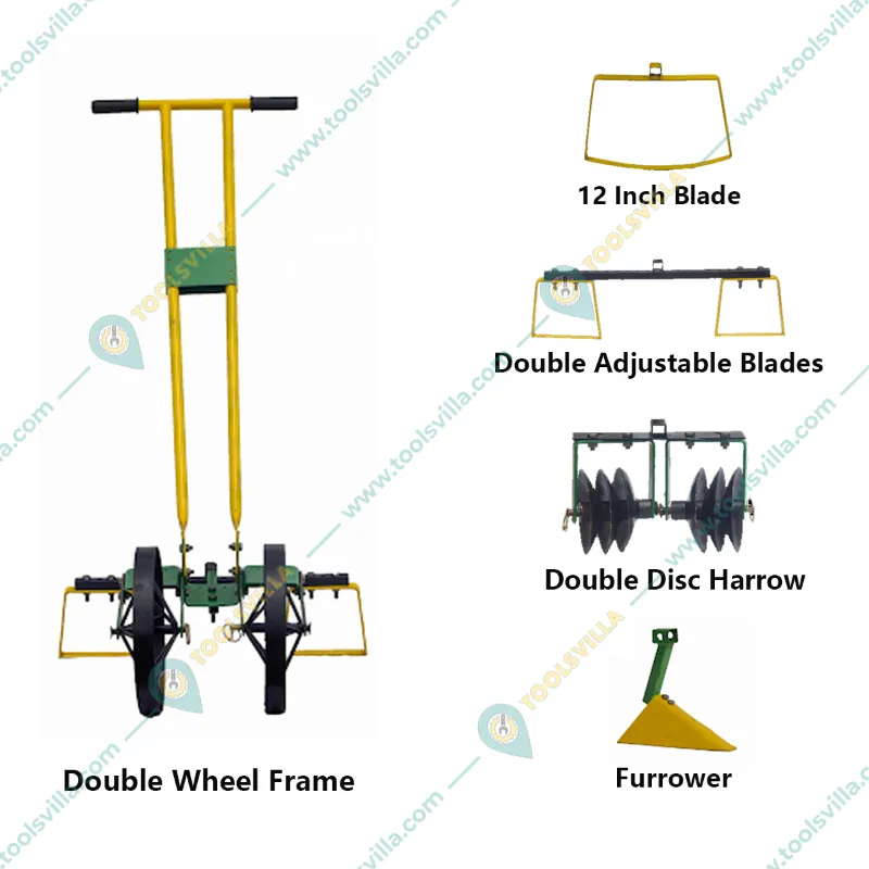 Double Wheel Harrow Complete Set With Attachments