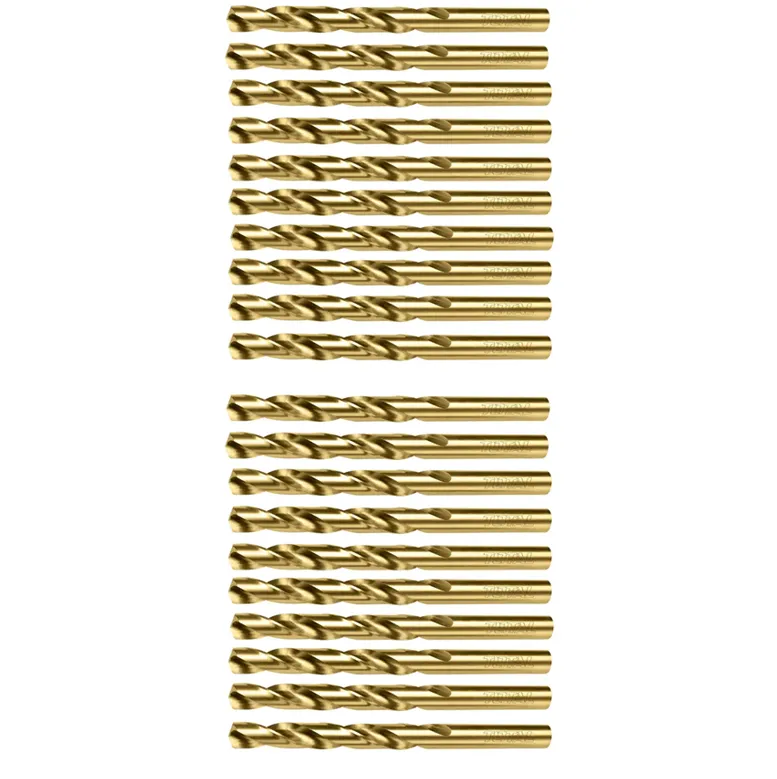 Total 10 Pcs 6 mm HSS Drill Bit for Wood, Metal and Plastic (TAC100603) - Pack of 2