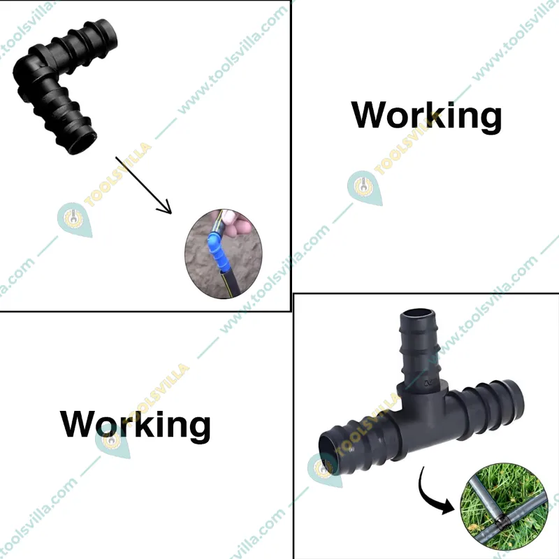 Combo Pack of Straight, Elbow, Tee and Y Joiner (50 pcs Each) for Drip Irrigation