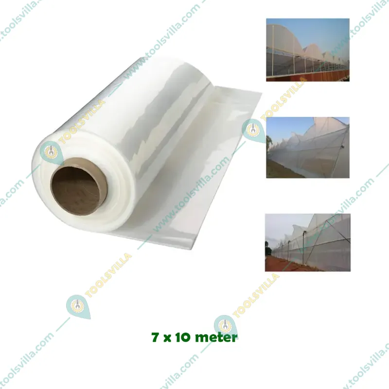 High Quality 200 Micron, 5 Layers Drip Lock Clear Sheet for Greenhouse and Nursery(Size-7 meter x 10 meter)