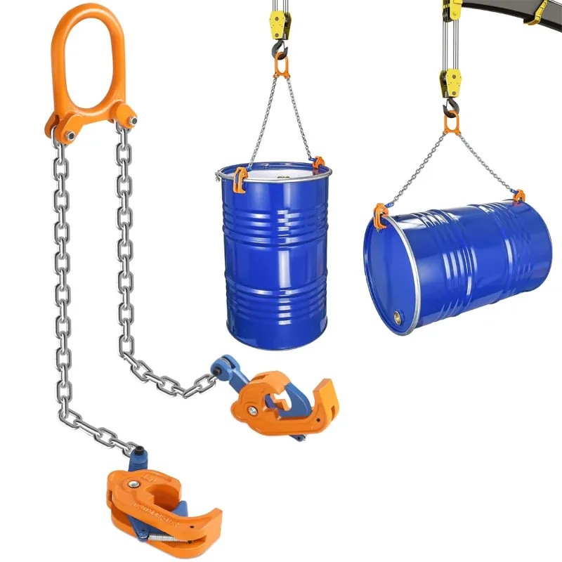 Heavy Duty 1 meter * 6 mm Drum Lifting Chain for Forklift Barrel Oil Drum