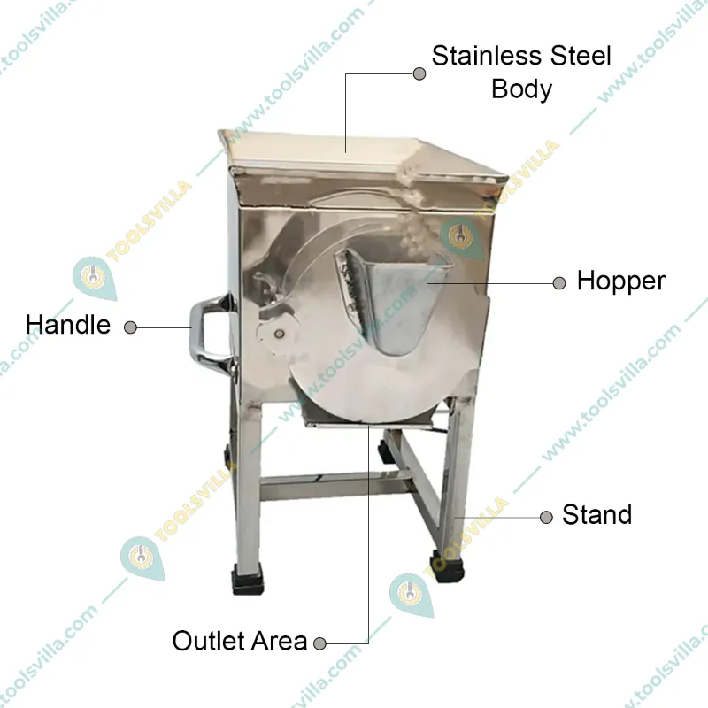 Vinayak Machines 30 Kg/hr Stainless Steel Body Dry Fruit Cutting Machine with 1HP Motor