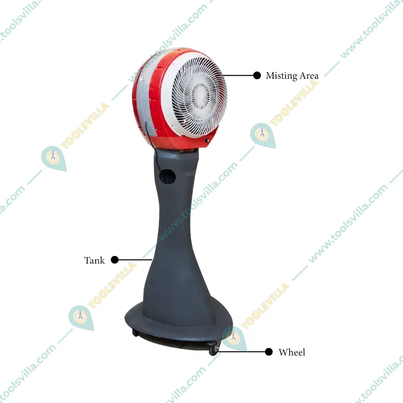 Dry Mist Fan 6 Feet With 90 Litre Water Tank, 200W