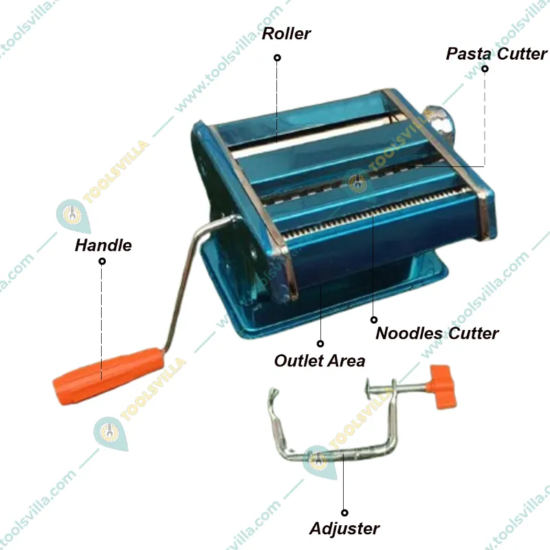 Stainless Steel Manual Pasta/Momo Sheet Maker Machine for Spaghetti, Fettuccini, Lasagna or Dumpling Skins