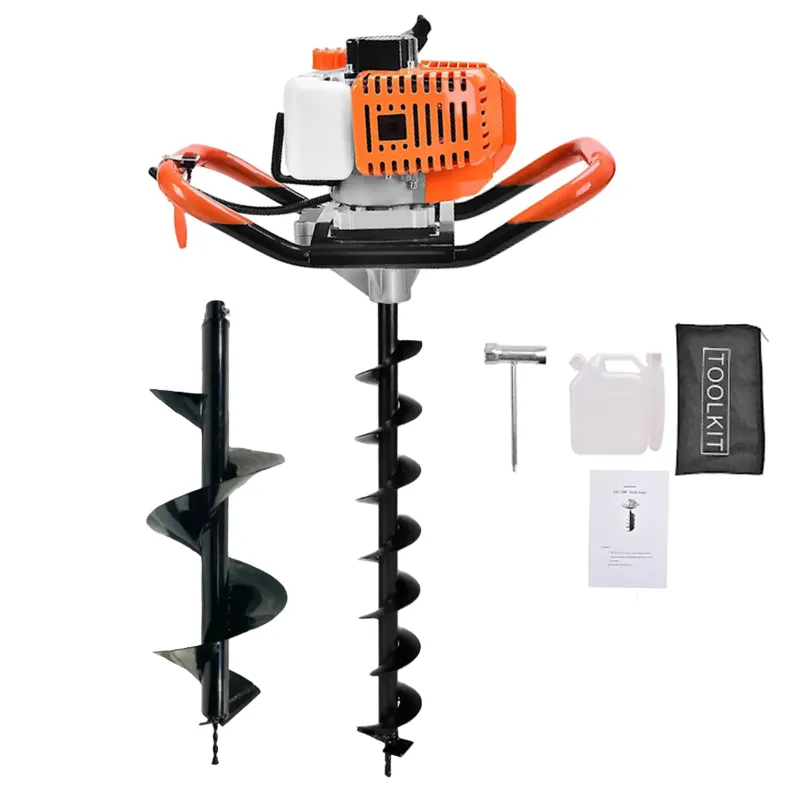 Heavy Duty 2-stroke, 2.6 HP 52-cc with 4 and 10 inch Drill Bit For Earth Auger/ Post Hole Digger Machine