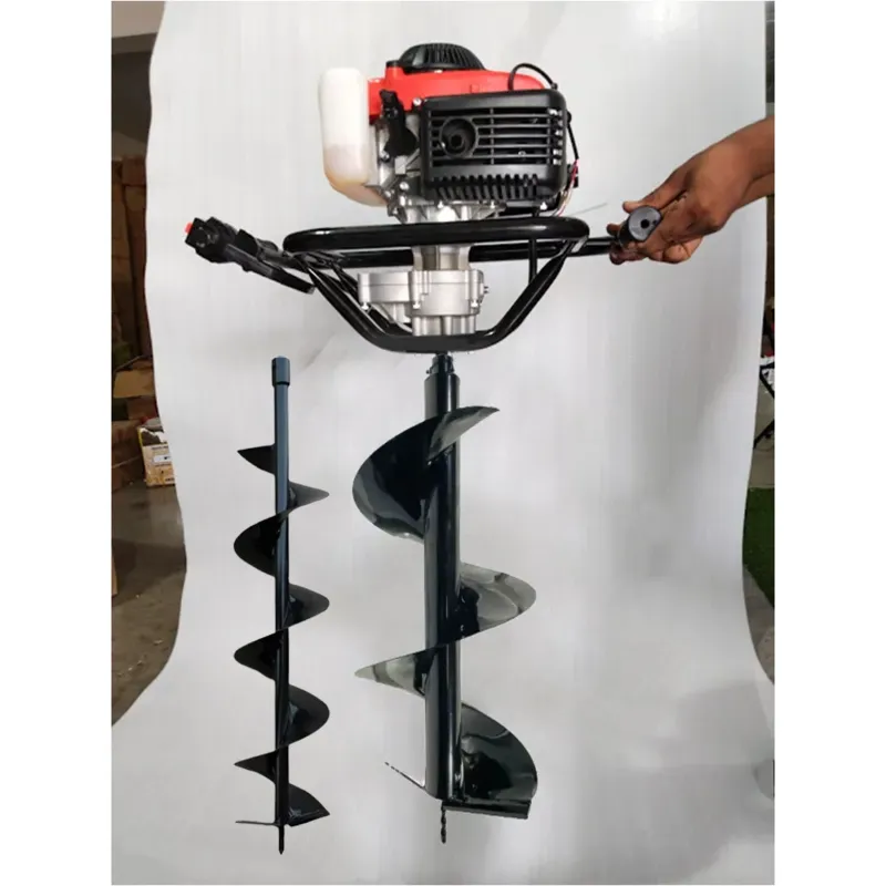 Heavy Duty 4-stroke, 82 CC Earth Auger Machine | Post Hole Digger | Soil Driller with 6 & 12 inch Auger Bit