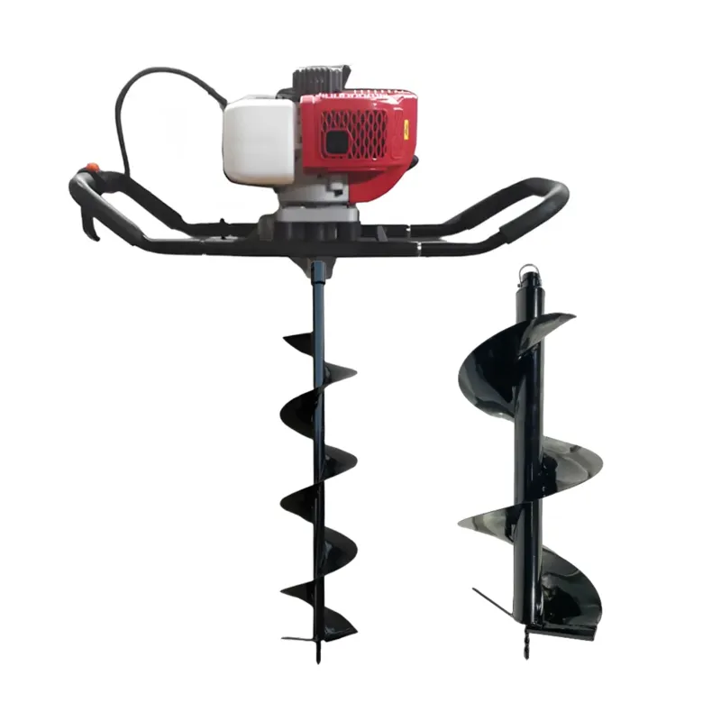 Heavy Duty 2 Stroke 82 CC For Earth Auger/ Post Hole Digger Machine With 6 & 12 Inch Auger Bit For Heavy Use