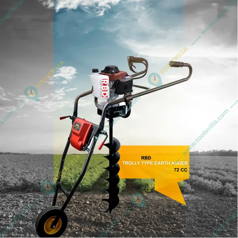 RBD 72CC Trolley Type Earth Auger with 8 & 12 inch  Auger Bit With 2 years Warranty