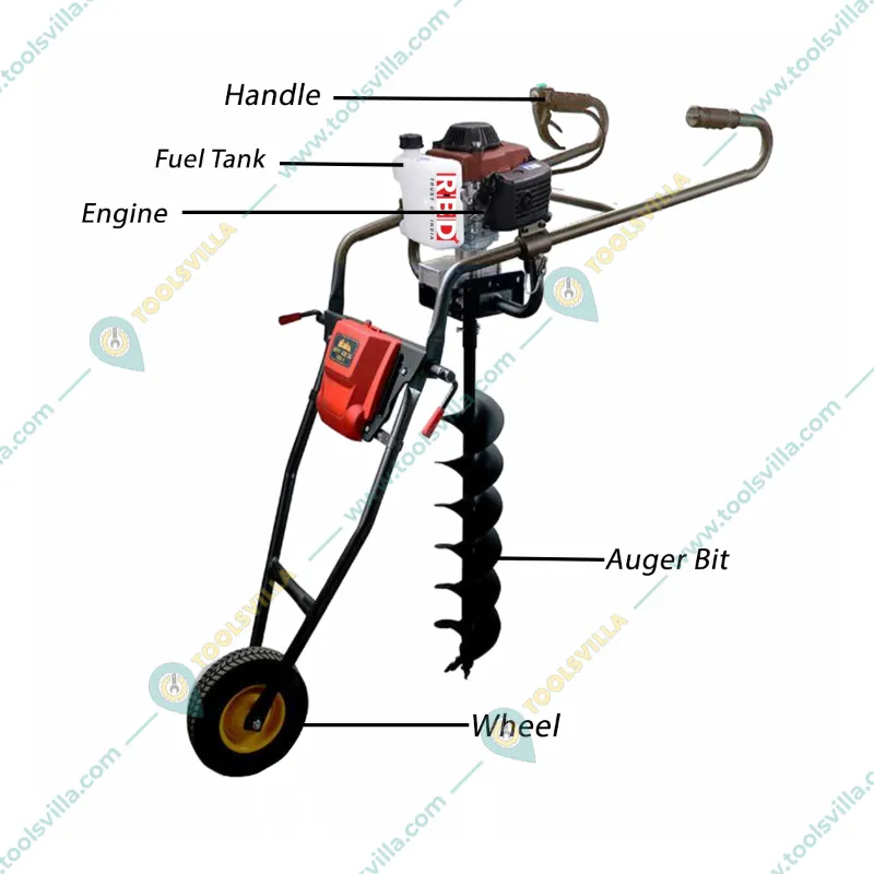 RBD 72CC Trolley Type Earth Auger with 8 & 12 inch  Auger Bit With 2 years Warranty