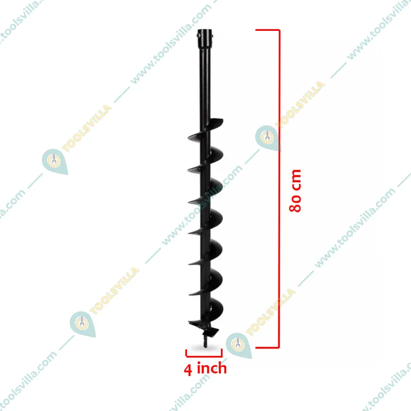 Heavy Duty 4-stroke, 82 CC For Earth Auger/ Post Hole Digger Machine with 4 & 12 inch Auger Bit