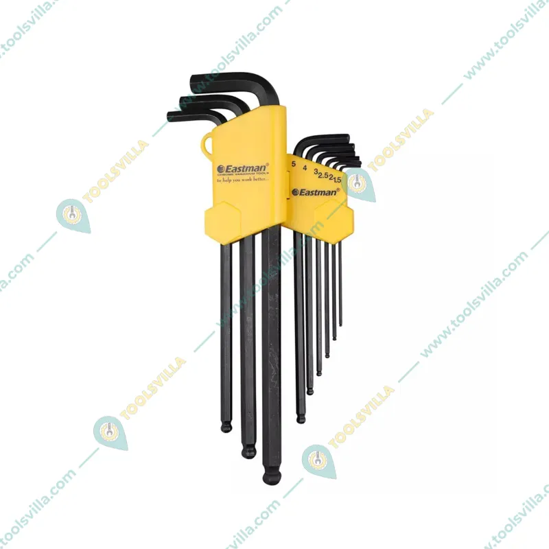 Eastman 9 Pcs Extra Long Pattern Ball Point Hex Allen Keys Set (EAK-2406-XL)