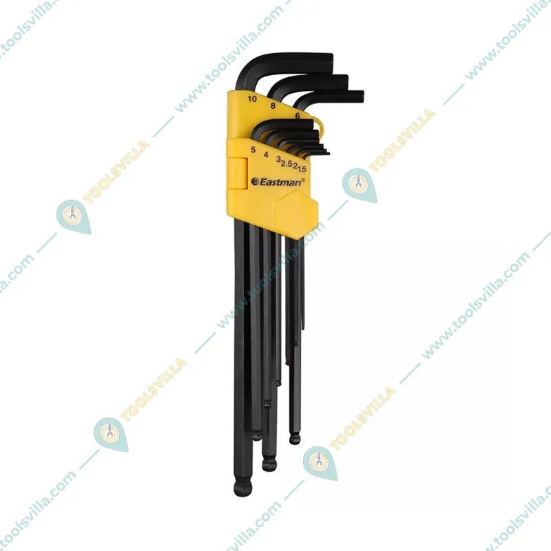 Eastman 9 Pcs Extra Long Pattern Ball Point Hex Allen Keys Set (EAK-2406-XL)