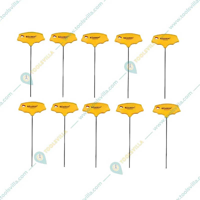 Eastman 10 Pcs Long Pattern T-Handle Allen Keys Set (KIT-2409)