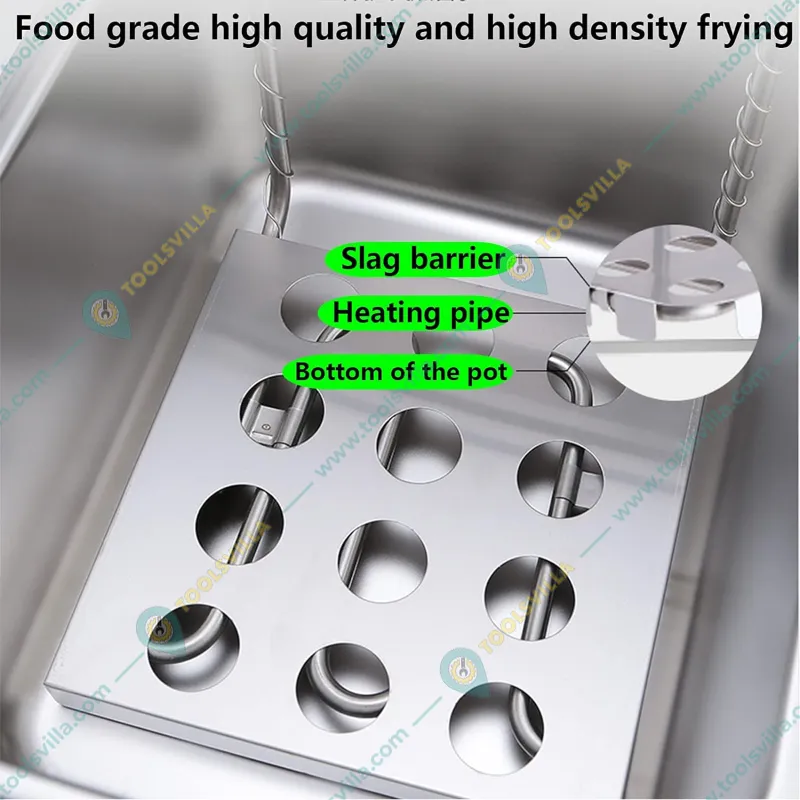 Commercial 4L Electric Deep Fryer 2000W, SS Body