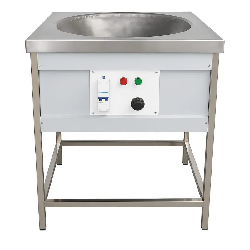 Electric 26 Inch Square Kadhai with MCB Feature, Stainless Steel Body