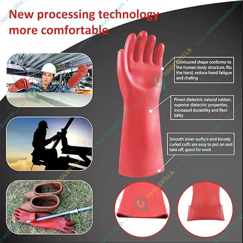 11KV Electrical Insulating Rubber Safety Gloves (Pack-1)