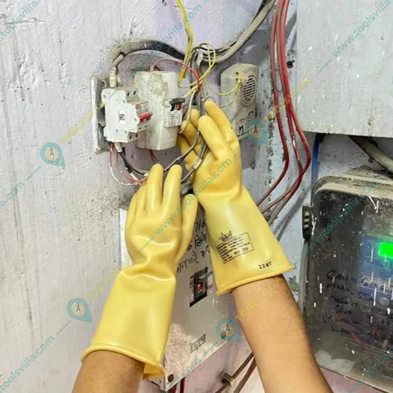 11KV Electrical Insulating Rubber Safety Gloves 