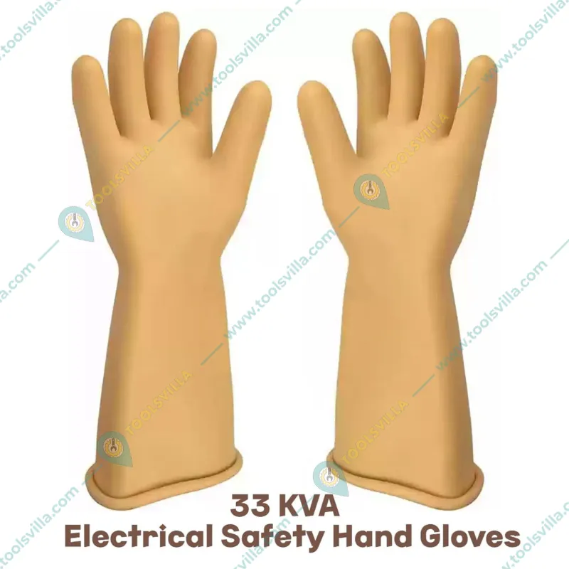 Premium Quality 33KV 7500V Working Potential Electrical Insulating Rubber Safety Gloves(Pack-1)