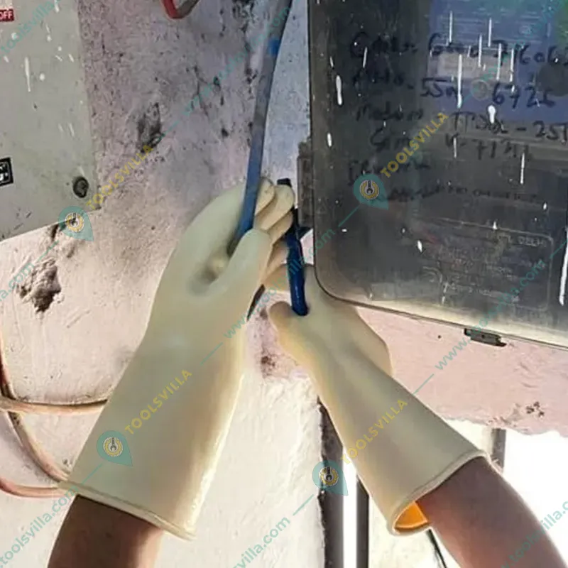 Premium Quality 33KV 7500V Working Potential Electrical Insulating Rubber Safety Gloves(Pack-1)