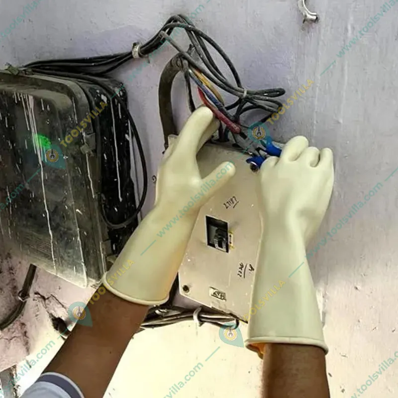 Premium Quality 33KV 7500V Working Potential Electrical Insulating Rubber Safety Gloves(Pack-1)