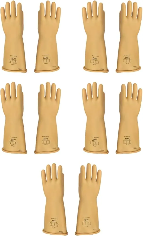 5KV Electrical Insulating Rubber Safety Gloves ( pack of 5 )